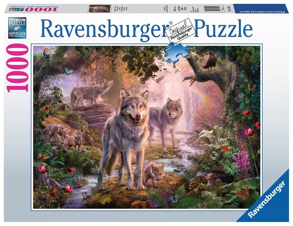 puzzle Ravensburger 1000 dílků - Vlci v létě 151851