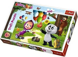 Puzzle Trefl 100 dílků - Máša a medvěd - Máša a kamarádi   16370