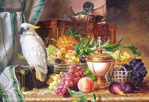 Castorland - Zátiší s papouškem a ovocem - Puzzle 3000 dílků  art. 300143