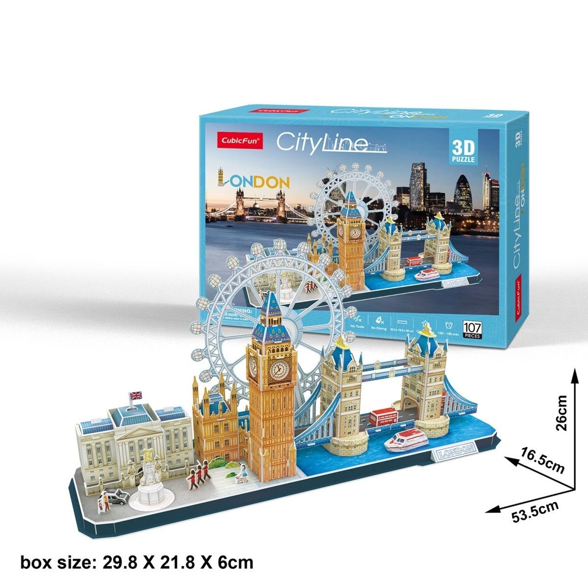 3D puzzle CubicFun CityLine - Londýn 107 dílků Cubic Fun