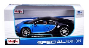 Maisto 1:24 Bugatti Chiron - modro černá barva