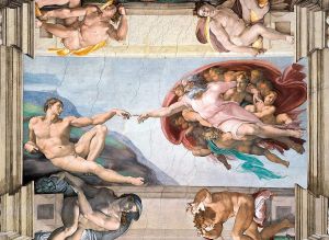 Puzzle Clementoni 1000 dílků - Museum - Michelangelo - Stvoření Adama 39496