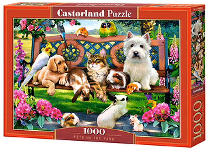 Puzzle Castorland 1000 dílků - Domácí zvířata v parku 104406