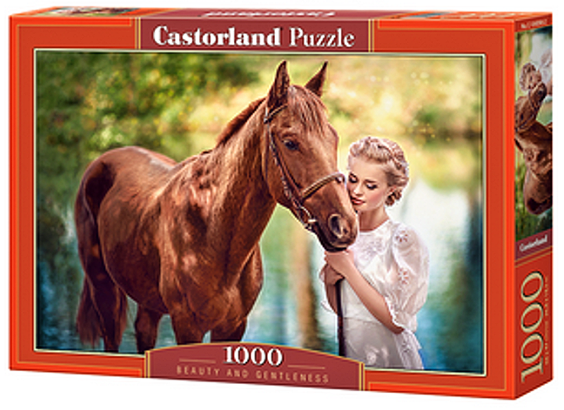 Puzzle Castorland 1000 dílků - Kráska s koněm 104390