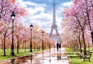Puzzle Castorland 1000 dílků - Romantická procházka po Paříži 104369