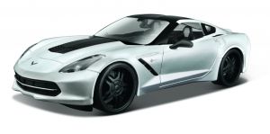 auto Maisto  1:24 Design - Corvette Stingray  2014 - stříbrná 