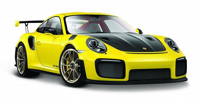 Maisto 1:24 Porsche 911 GT2 RS - žlutá barva