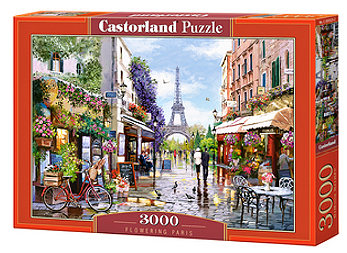 Puzzle Castorland 3000 dílků - Kvetoucí Paříž 300525