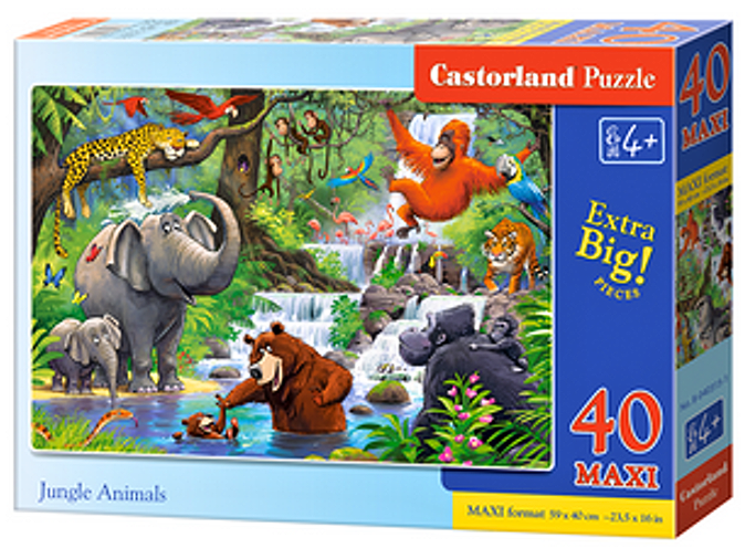 Puzzle Castorland 40 dílků MAXI - Zvířata z džungle 040315