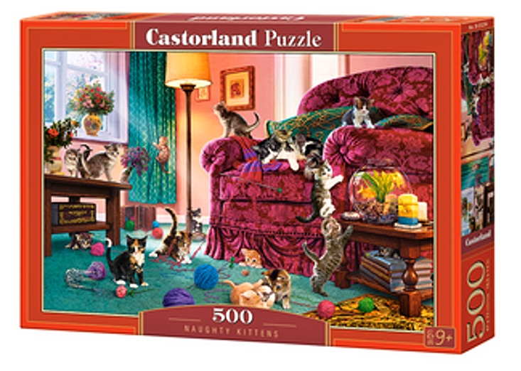 Puzzle Castorland 500 dílků - Zlobivé kočky 53254