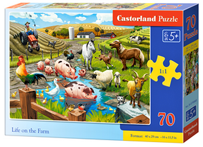 Puzzle Castorland 70 dílků premium - Život na farmě 070060