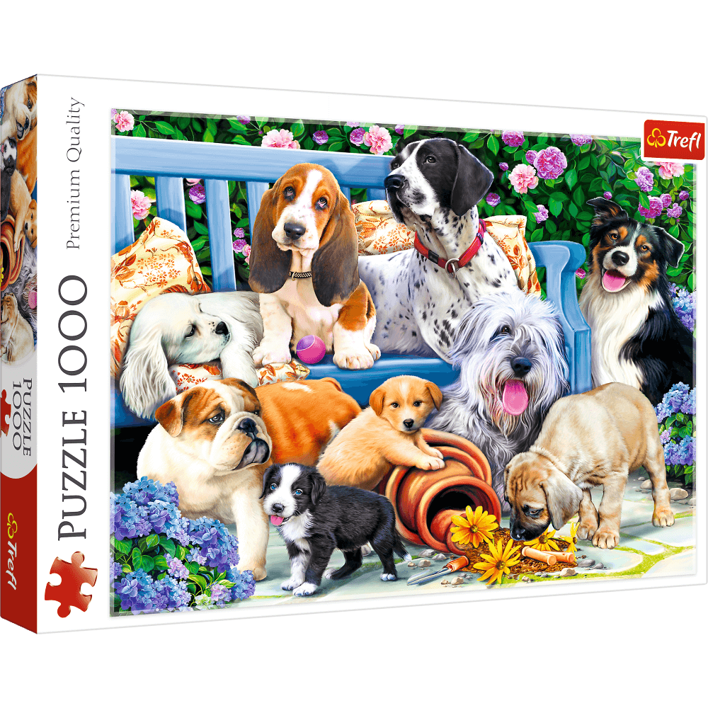 Puzzle Trefl 1000 dílků - psi v parku 10556