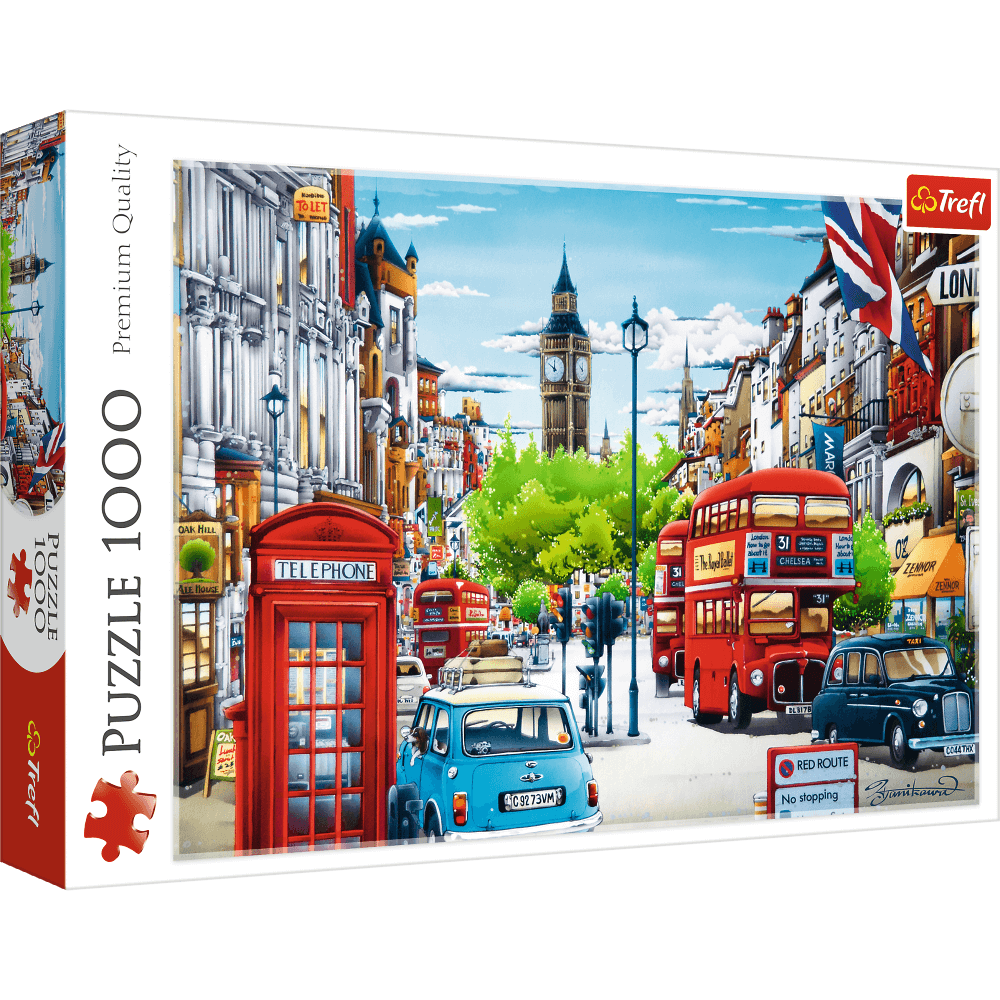 Puzzle Trefl 1000 dílků - ulička v Londýně 10557