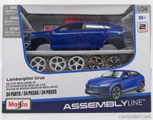 Maisto 1:24 Kit Lamborghini Urus - model ke skládání - modrá barva