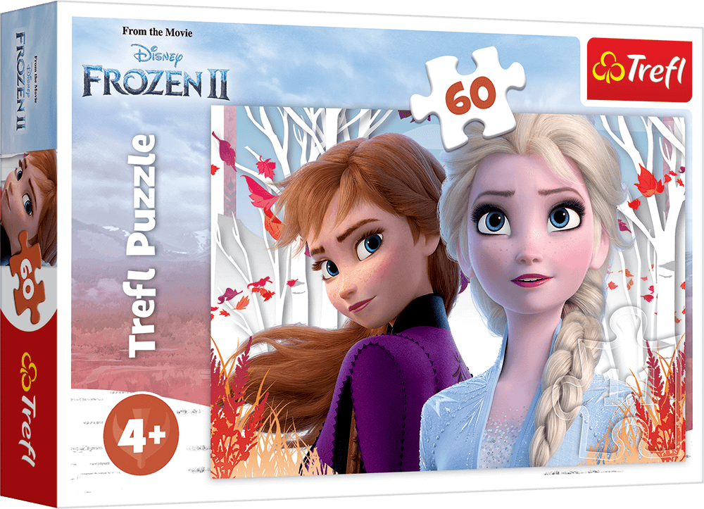 Puzzle Trefl 60 dílků - Frozen II - kouzeln svět Anny a Elsy 17333