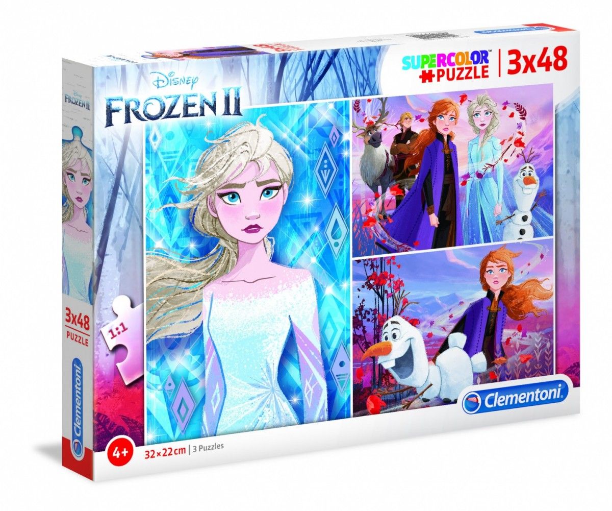 Dětské puzzle Clementoni - 3 x 48 dílků - Frozen II 25240