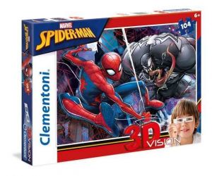 Puzzle Clementoni 104 dílků  3D Vision  - Spiderman  20148