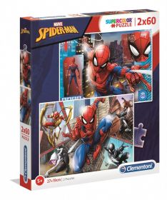 Puzzle Clementoni 2 x 60  dílků  - Spiderman   21608