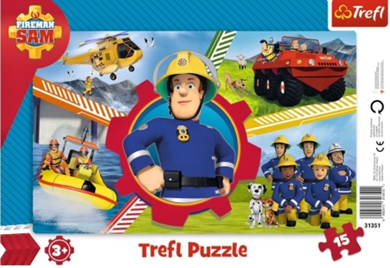 Deskové puzzle Trefl 15 dílků - 31351 - Požárník Sam