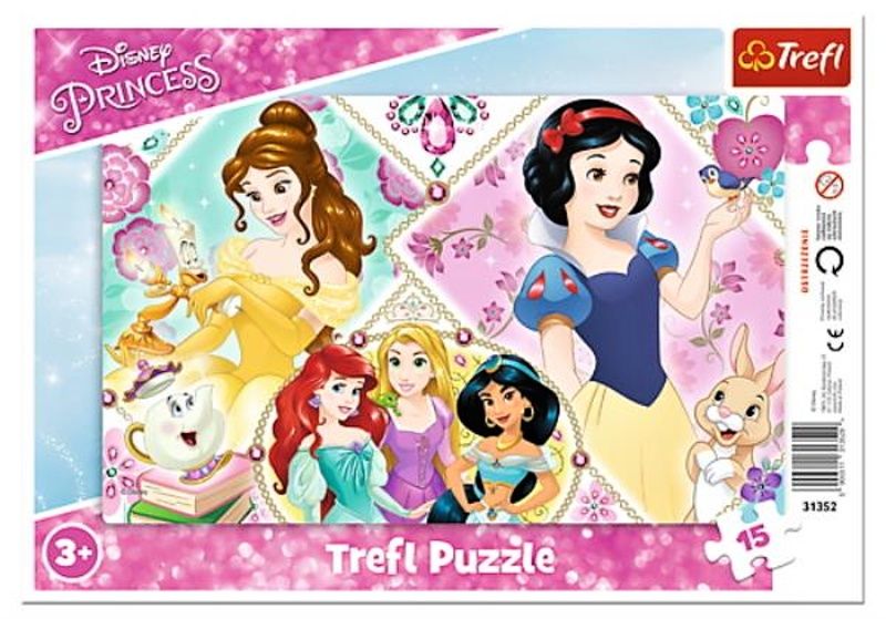 Deskové puzzle Trefl 15 dílků - 31352 - Princezny