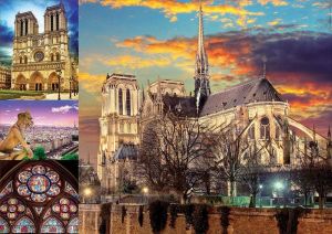 EDUCA Puzzle 1000 dílků - Notre Dame - Koláž 18456
