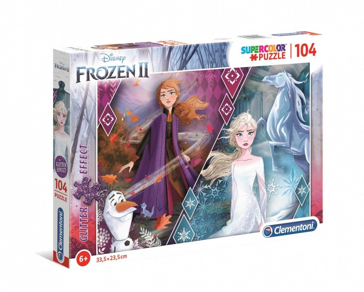 Puzzle Clementoni - 104 dílků brokát - Frozen - Ledové království 20163