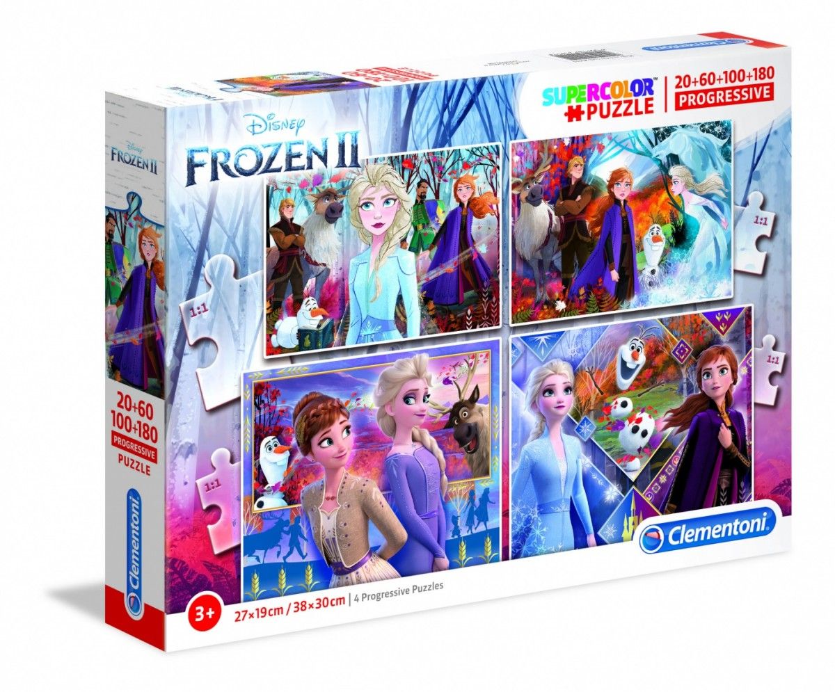 Puzzle Clementoni - 20, 60, 100 a 180 dílků - Frozen II 21411