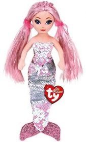 TY Mermaids -  CORA - růžová mořská panna a flitry 27 cm   02100