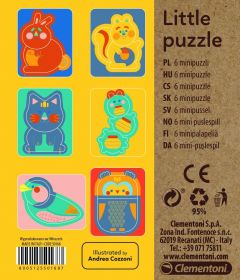 Clementoni puzzle 6 x 2-3 dílky Zvířátka 50168