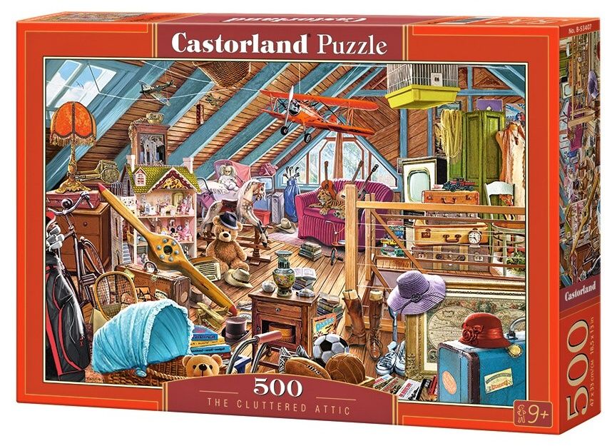 Puzzle Castorland 500 dílků - Přeplněná půda 53407