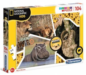 Puzzle Clementoni - 104 dílků  - National Geographic - Wildlife Advent  27143   