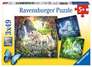 Puzzle Ravensburger  3 x 49 dílků  - Jednorožci  092918 