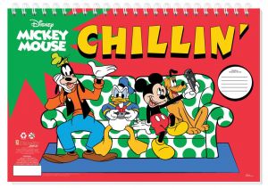 Set omalovánek + nálepek + skicák - Mickey Mouse B Diakakis