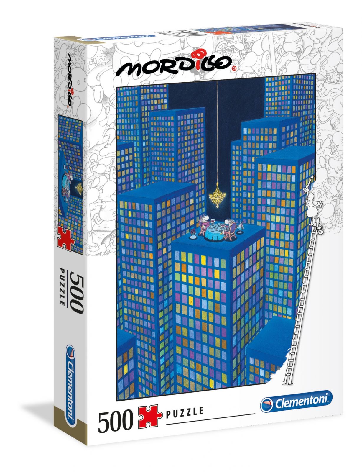 Clementoni puzzle 500 dílků Mordillo - Večeře na věžáku 35077