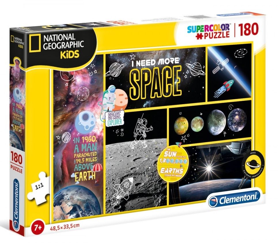Puzzle Clementoni 180 dílků - National Geographic - Kids Space 29206