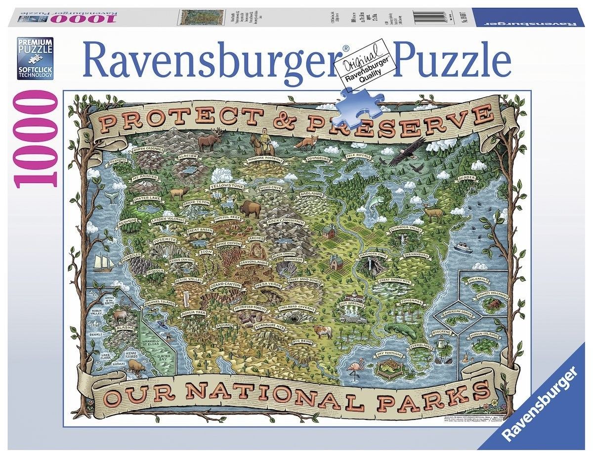 Puzzle Ravensburger 1000 dílků - Národní parky v USA 198597