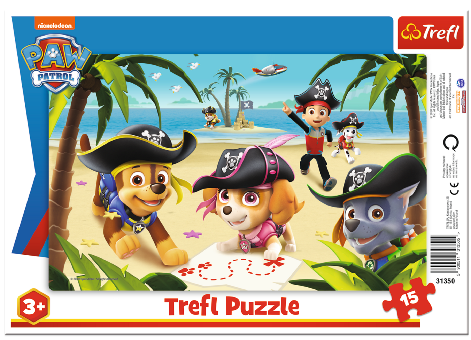 15 dílků Paw Patrol - puzzle v rámečku ( rámkové ) puzzle Trefl 31350
