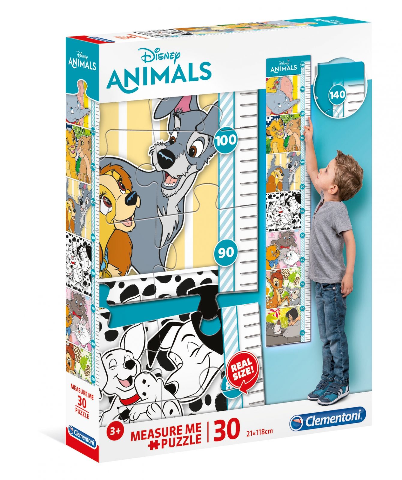 Růstový metr - ( puzzle ) Clementoni 30 dílků - Disney Animals 20335