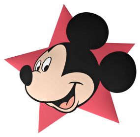 Diakakis - plyšový polštářek - Mickey na hvězdičce   ø 35 cm