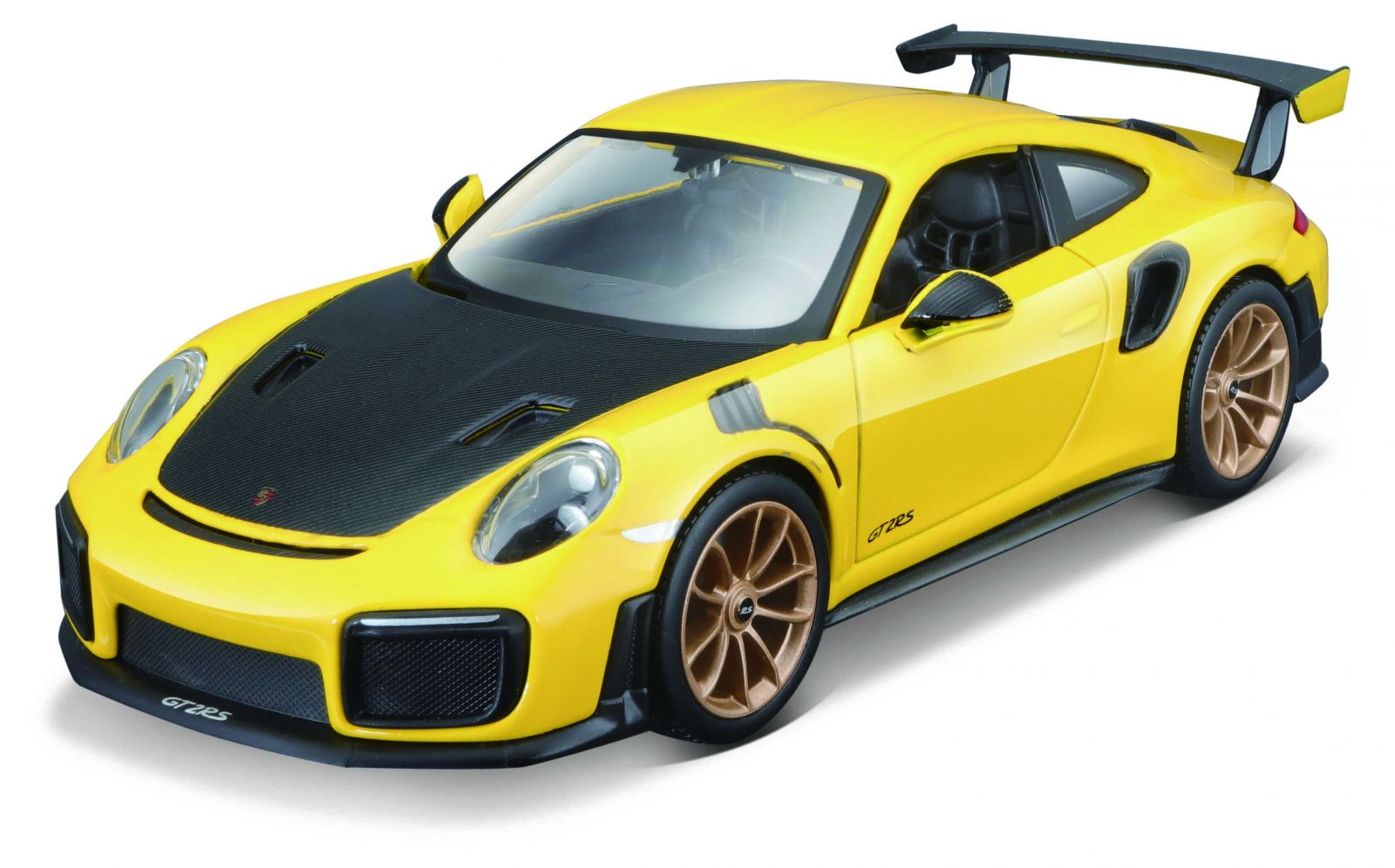 Maisto 1:24 Kit Porsche 911 GT2 RS - model ke skládání - žlutá barva