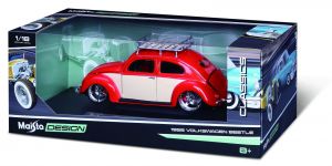 Maisto - auto 1:18 Design - Volkswagen Beetle 1951 - červené