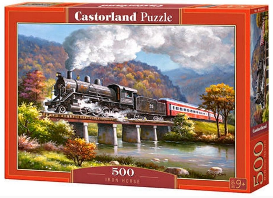 Puzzle Castorland 500 dílků - Parní vlak 53452