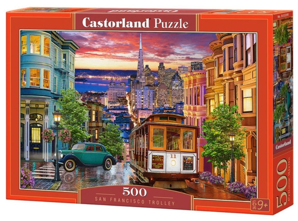 Puzzle Castorland 500 dílků - San Francisco - tramvaj 53391