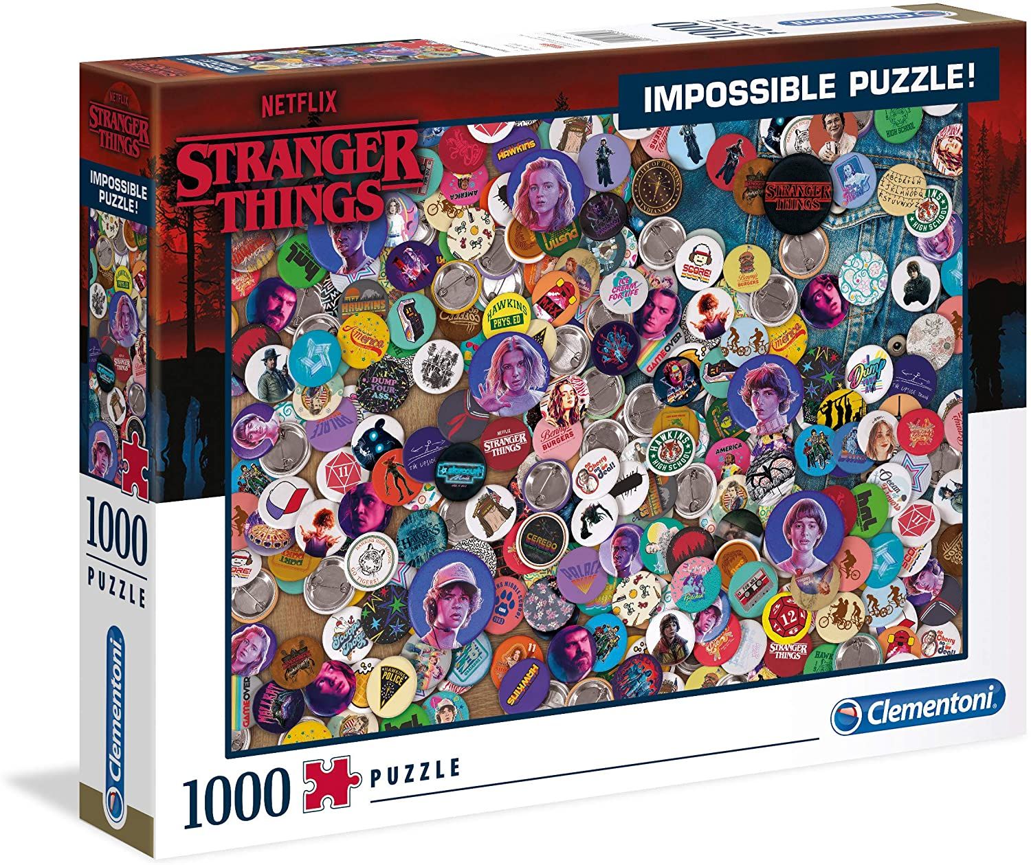 Puzzle Clementoni 1000 dílků - Nekoneční - Netflix Stranger Things 39528