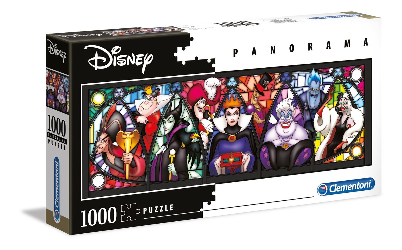 Puzzle Clementoni 1000 dílků panorama - Disney - Ničemové 39516