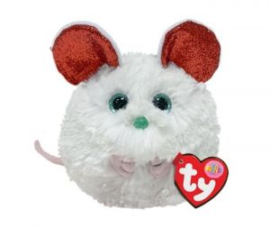Plyšák TY - Puffies - plyšová zvířátka ve tvaru kuličky  - vánoční  myška Brie  10 cm  42518 