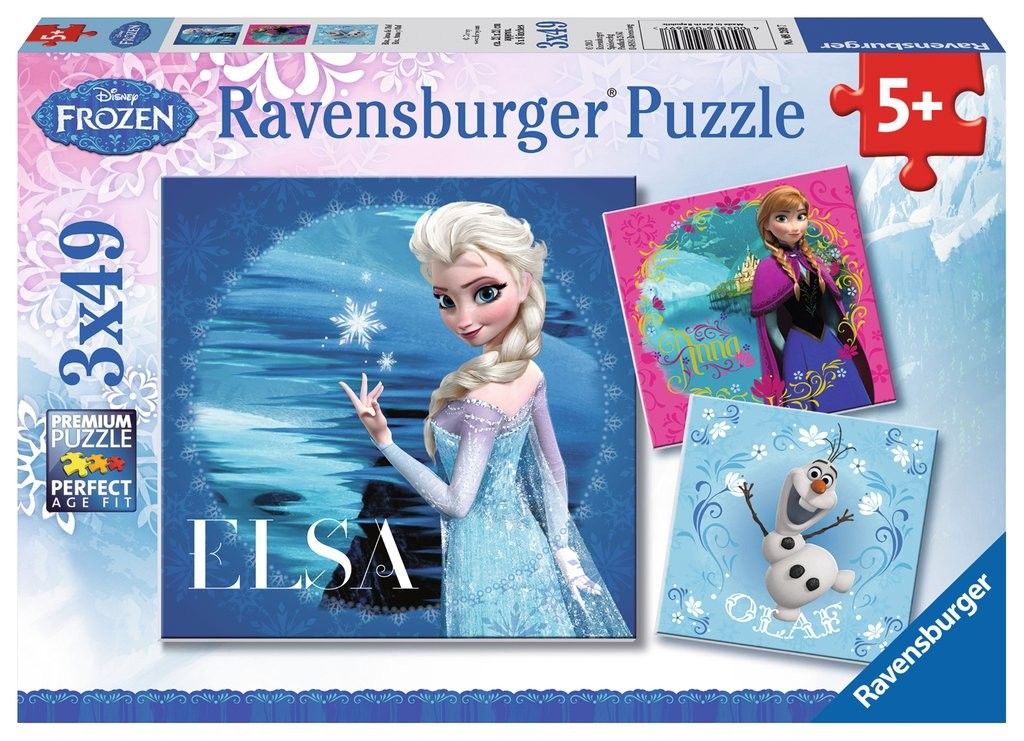 Puzzle Ravensburger 3 x 49 dílků - Frozen 092697
