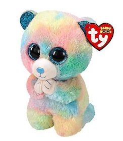 TY Beanie Boos - Hope - duhový klečící ( modlící se ) medvídek  36245 - 15 cm plyšák   