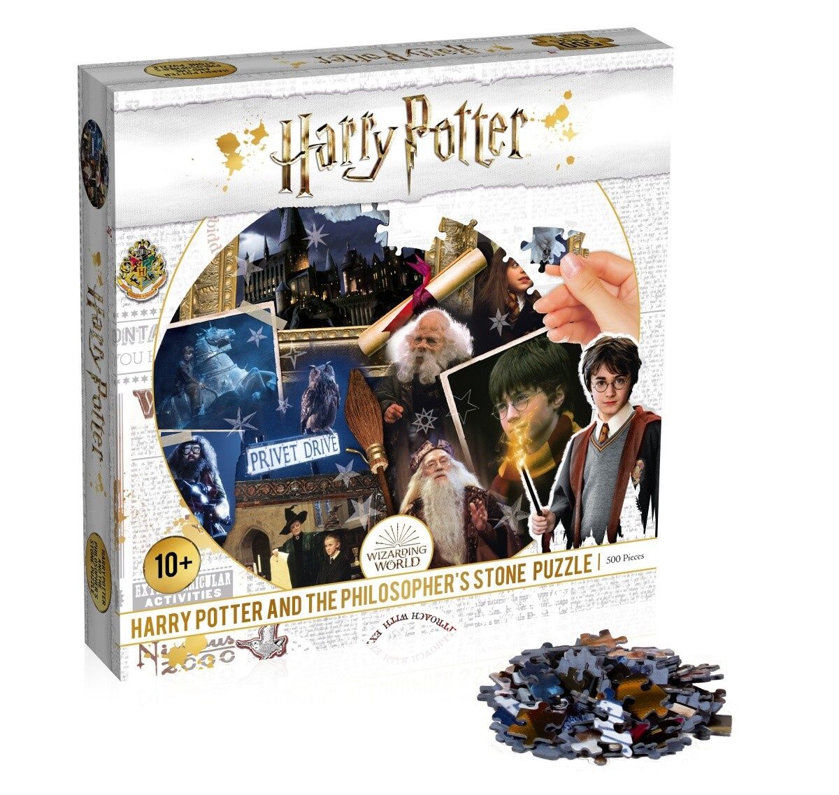 Winning Moves - puzzle 500 dílků kulaté - Harry Potter a kámen mudrců 39598