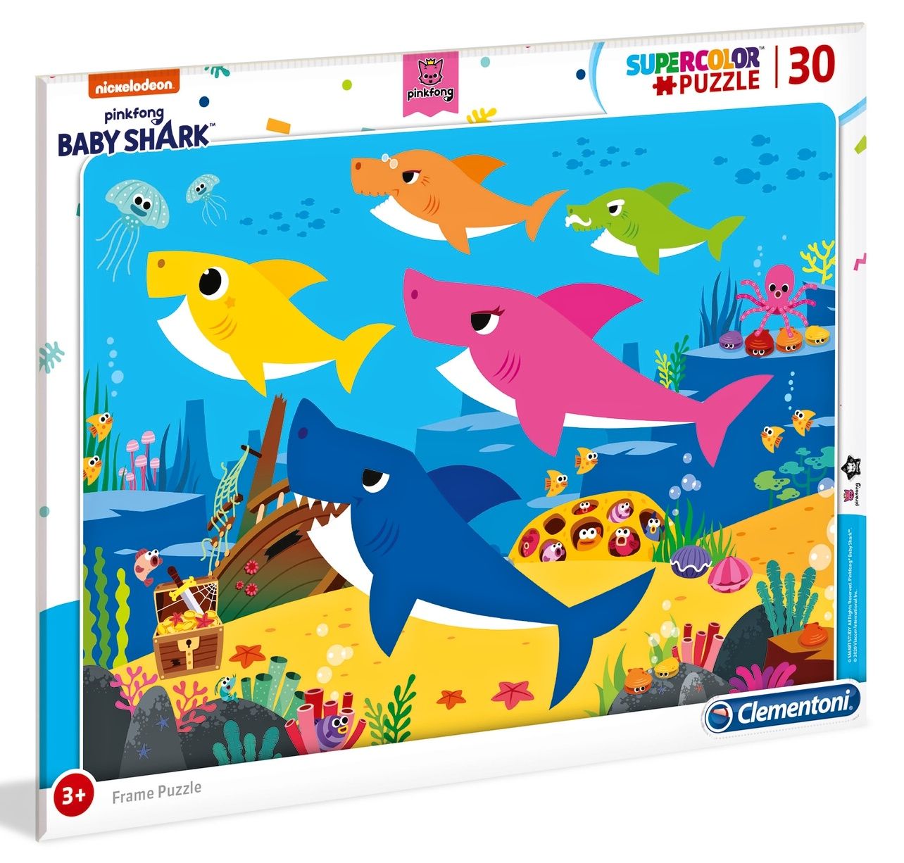 Deskové puzzle Clementoni - 30 dílků - Baby Shark - 22109a
